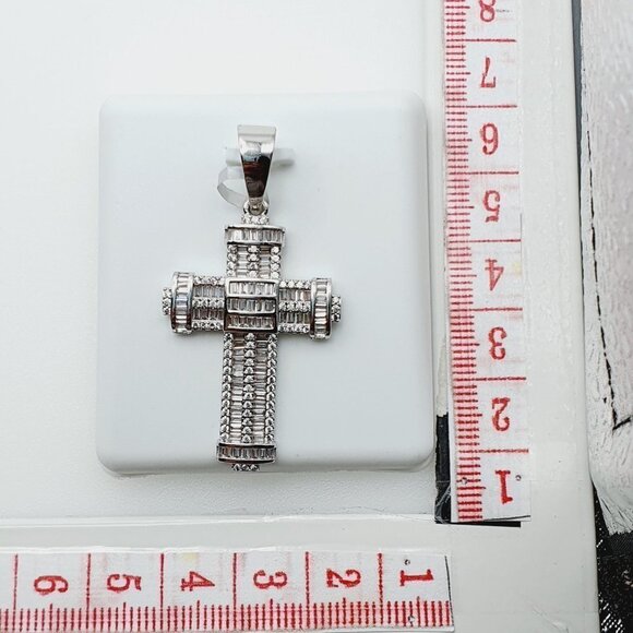 "925 Sterling Silver Plated CZ Pendant, EVBRS607 - Picture 11 of 11